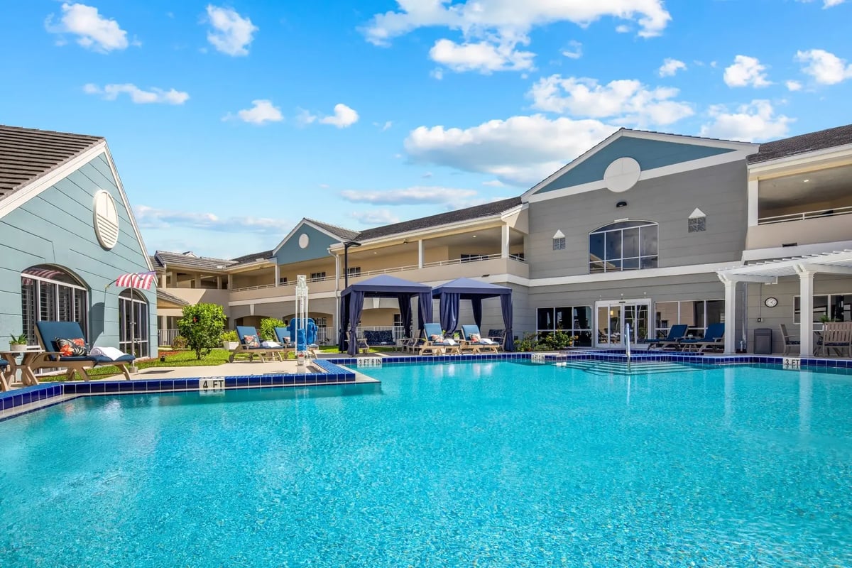 Discovery Village Boynton Beach poolside